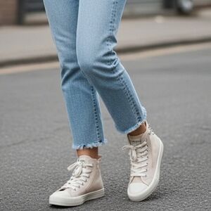 *Limited Edition Zara Girl Hightop Suede Sneakers- Size 38 Adults or Youth 6